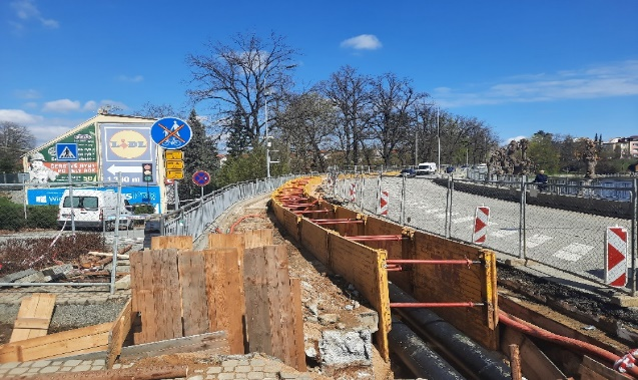 Původní stav před zahájením stavby EVO - květen 2025